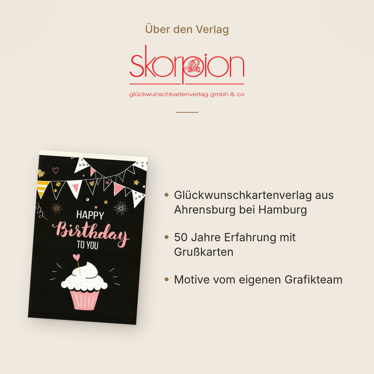 Über den Skorpion Glückwunschkartenverlag