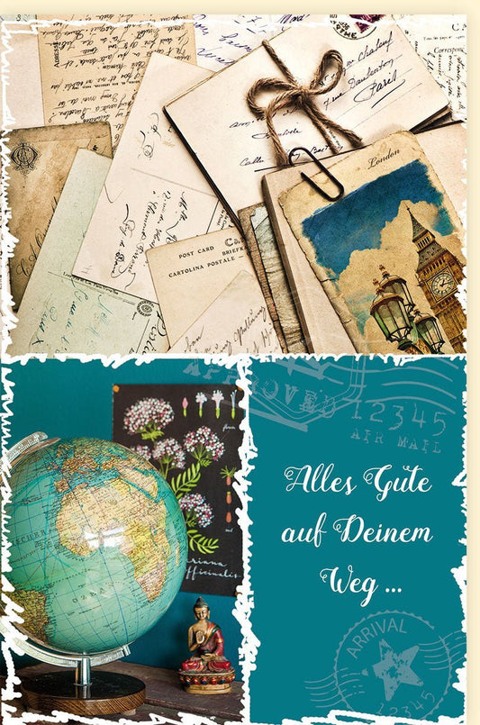 Abschiedskarte für Kollegen - Wünsche für Erfolg, Glück & Neuanfang, Dankbarkeit & Freundschaftserinnerungen