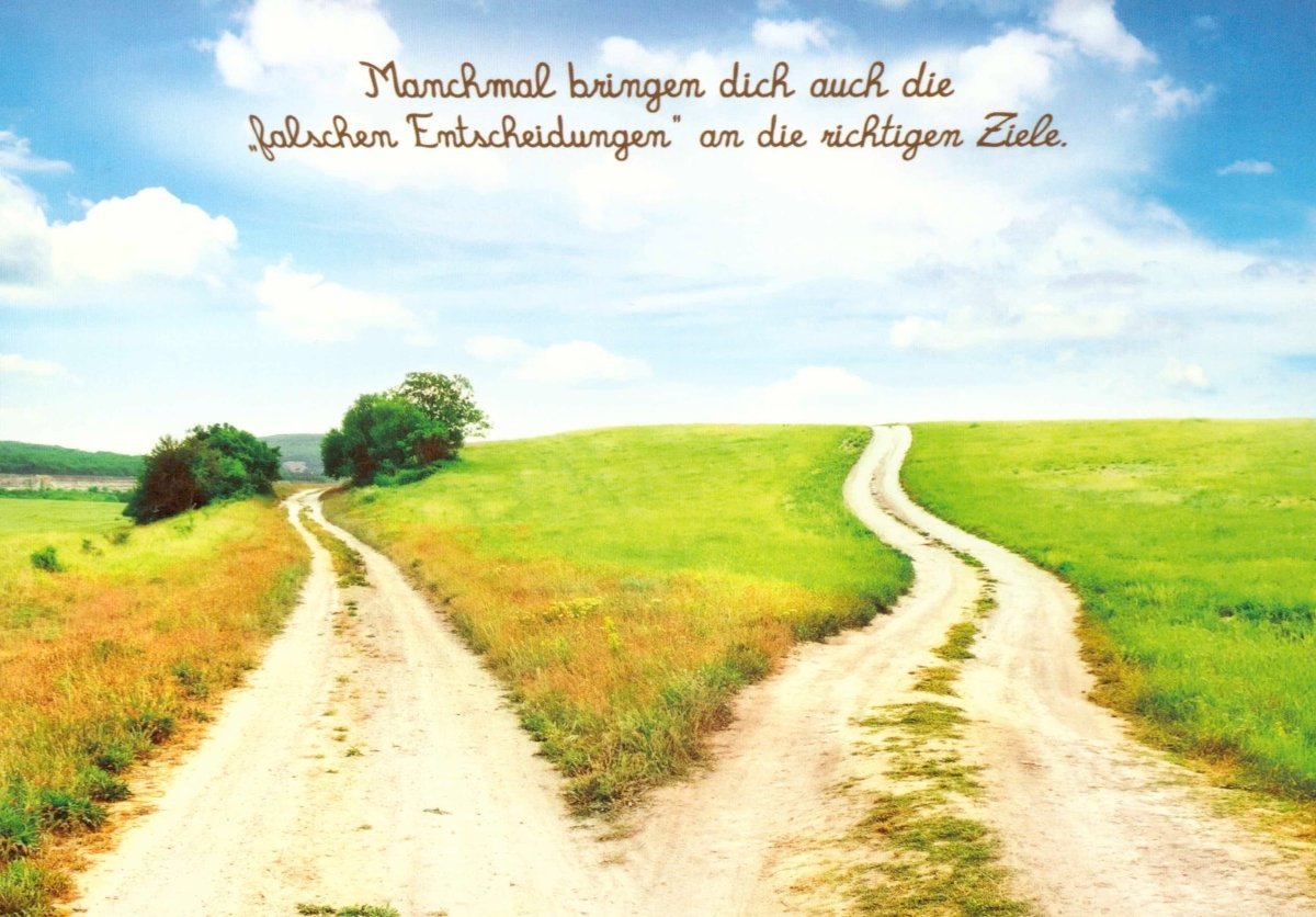 Abschiedskarte Sprüchepostkarte: Parting Ways - Inspirierende Worte für den Neuanfang