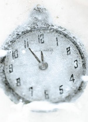 Abschiedspostkarte mit Glitzereffekt - Time Out