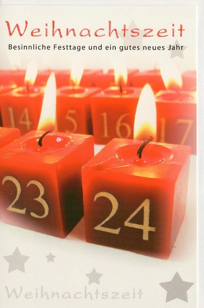 Adventskarte mit Kerzenmotiv - Stimmungsvolle Weihnachtsgrüße im Adventskalender Stil