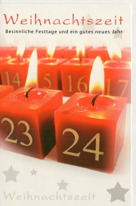 Adventskarte mit Kerzenmotiv - Stimmungsvolle Weihnachtsgrüße im Adventskalender Stil