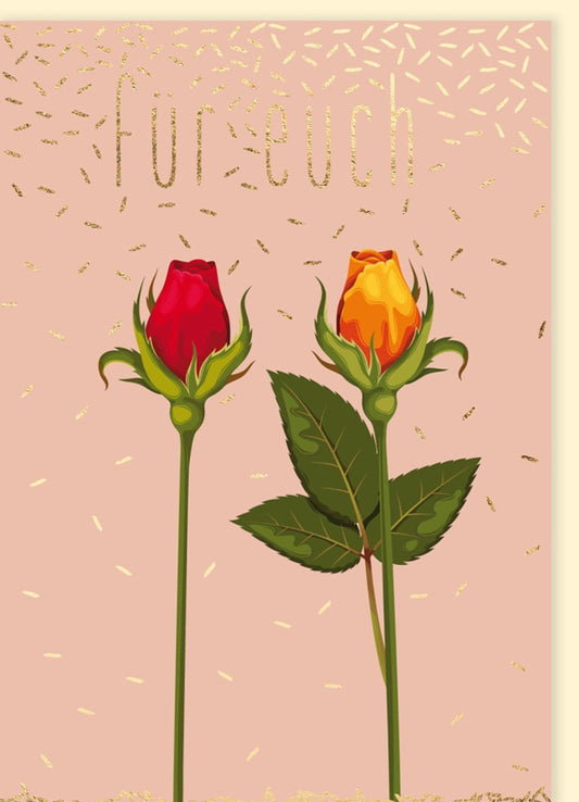 Allgemeine Glückwunschkarte - Elegante Rosen, Neutraler Gruß für jede Feier und Gratulation