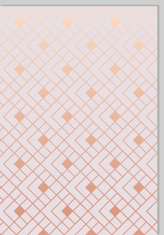 Blankokarte Business Bronze mit Rauten - Hochwertige Gutsch Karte für stilvolle Anlässe