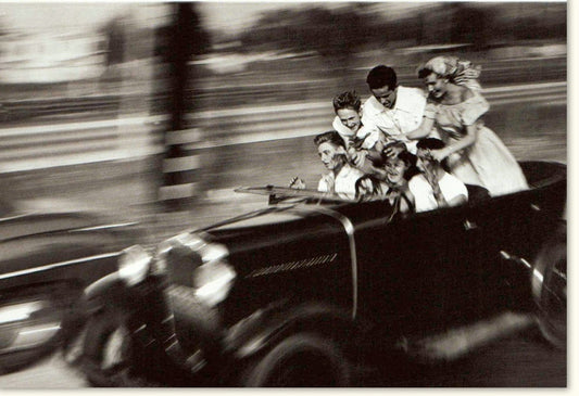 Blankokarte "Let's Go" - Vintage Oldtimer - Design, Retro Autofahrt - Motiv für Abenteuer & Dynamik mit Freunden