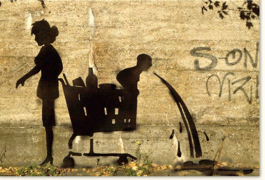 Blankokarte Urban Street Art Graffiti - Kreative Grußkarte für Geschenke & Wandgestaltung