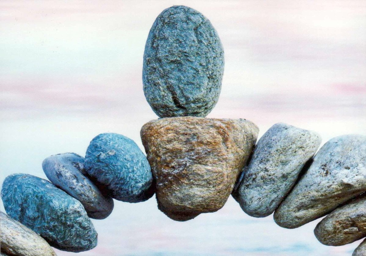 Blankopostkarte: Naturmotive "Stones" – Kreative Grüße auf stilvolle Weise senden