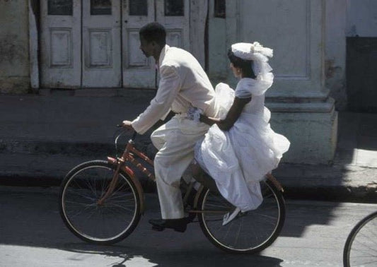 Blankopostkarte: Romantische Cuban Lovers Illustration