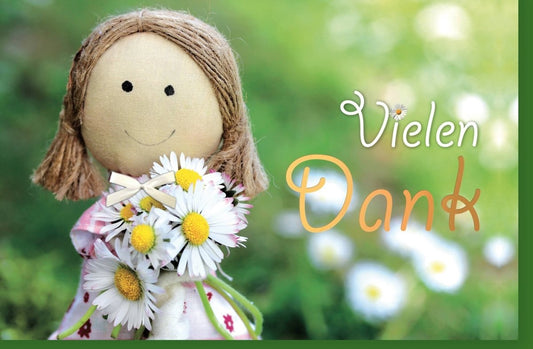 Blumige Danksagungskarte - Handgeschriebenes Dankeschön für Hochzeit, Geburtstag & besondere Momente