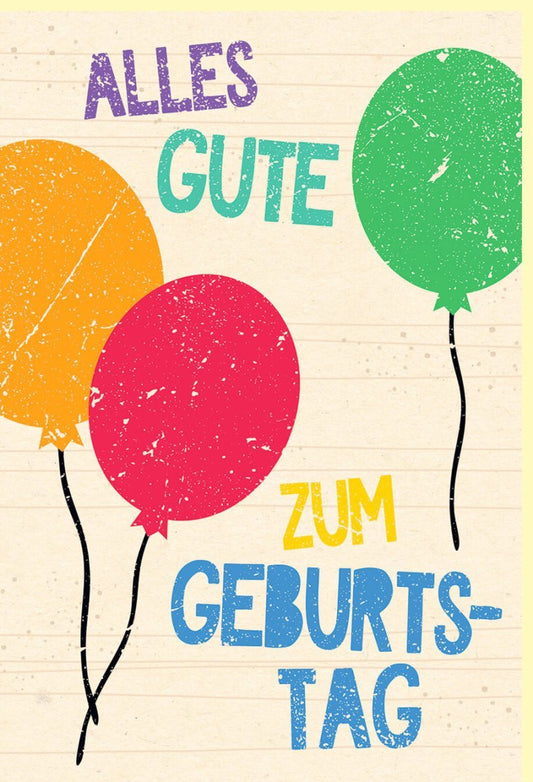 Bunte Geburtstagskarte aus Zuckerrohrpapier – Pastellfarbene Glückwünsche für Erwachsene & Kinder