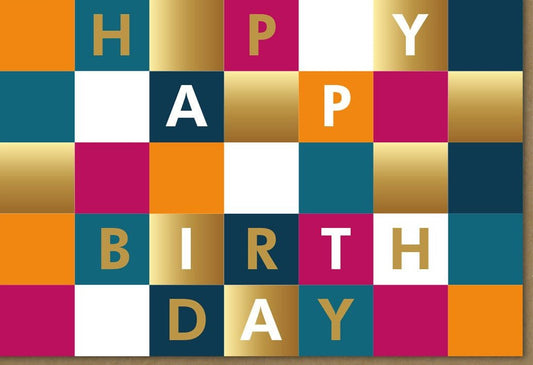 Business Geburtstagskarte - Stilvolles Design, Hochwertige Bunte Glückwunschkarte mit Modernen Akzenten für Erwachsene, Unisex Feierlichkeiten