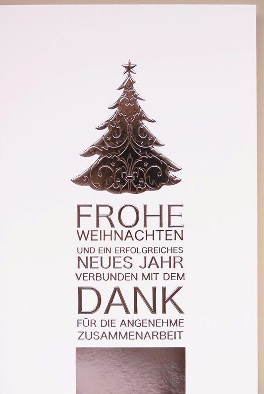 Business Weihnachtskarte mit Dankbotschaft für Geschäftspartner