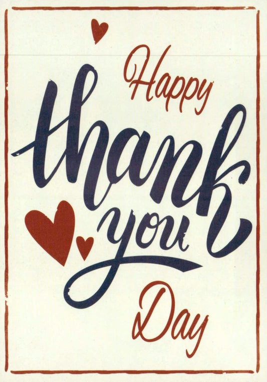 Dankeschön - Postkarte: Liebe Grüße mit Herzen & Kalligrafie in Rot - Weiß – Ideal für Freundschaft & Dankbarkeit, Postkarten - Liebe