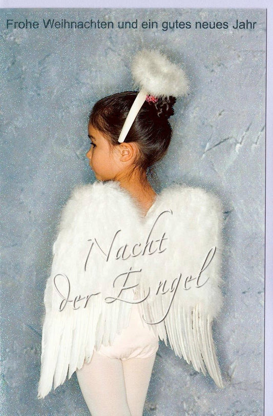 Engelsnacht Weihnachtsgrußkarte – Himmlische Grüße zur festlichen Zeit