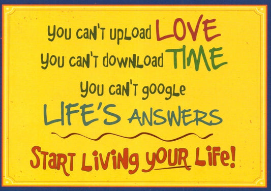 Englische Postkarte mit Spruch - Upload Download Design