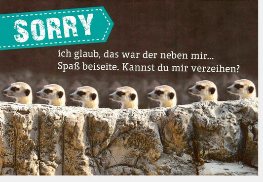 Entschuldigungskarte für besondere Anlässe: Aufrichtige Verzeihung mit Spruch - Zeichen der Reue für Freundschaft, Beziehung und Familie