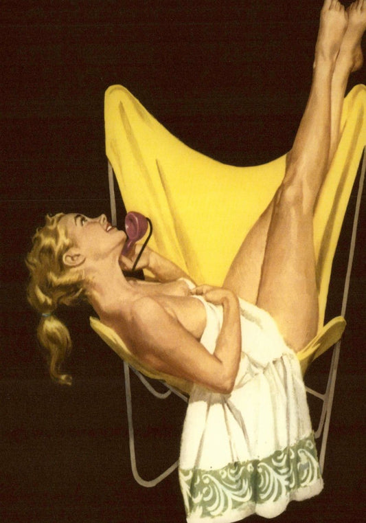 Erotik Postkarte im Retro - Stil - Klassische Schwarz - Weiß Fotografie, Elegante Deko & Sammlerstück für Kunstliebhaber