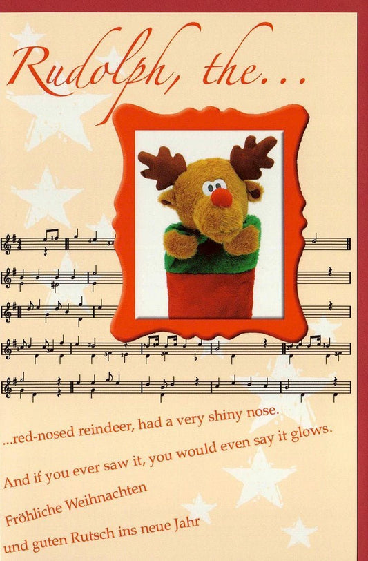 Festliche Grußkarte Rudolph, der Rentierfreund – Perfekt für besinnliche Weihnachtsgrüße