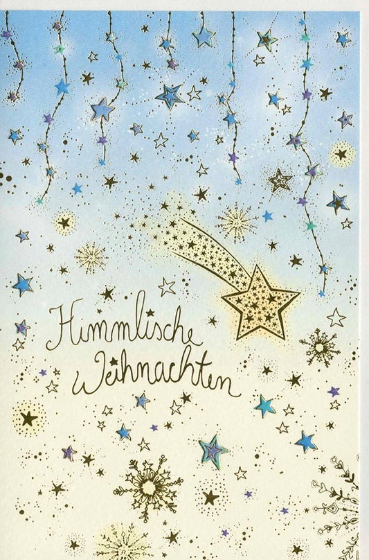 Festliche Grußkarte Sternenhimmel Natur für Weihnachten