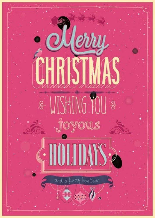 Festliche Postkarte: Frohe Weihnachten mit Stil