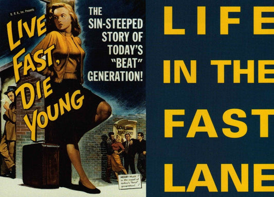 Film - Postkarte: Pulp Fiction - Leben auf der Überholspur, inspiriert vom Kultfilm für Filmfans