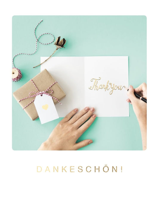 Freundschafts - Postkarte mit Dankeschön - Botschaft – Perfektes Päckchen für liebe Freunde