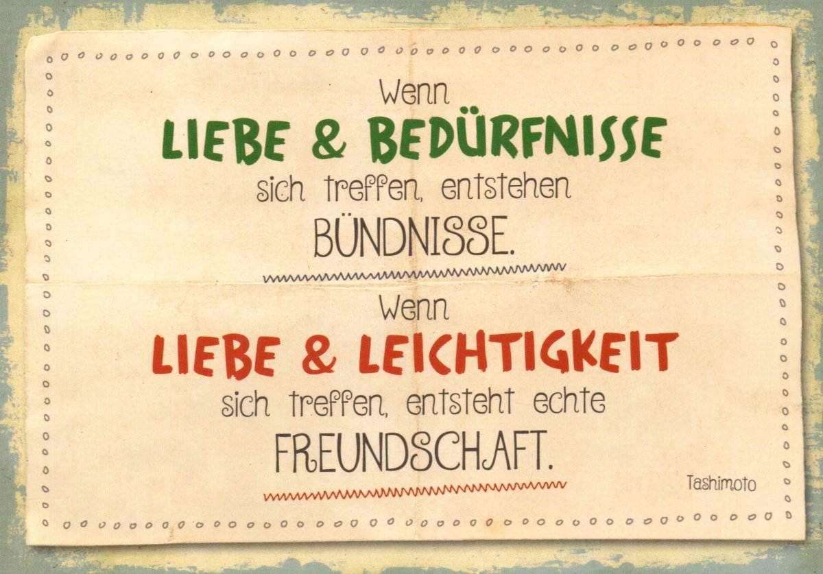 Freundschafts - Postkarte mit Zitat über Zusammenhalt, Vintage Design – Emotionale Botschaft für besondere Verbindungen