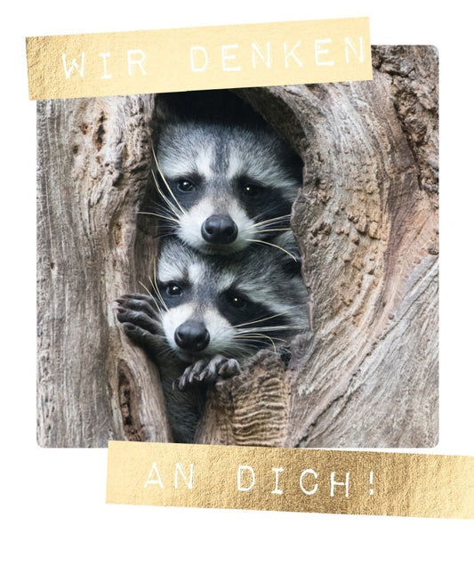 Freundschaftskarte mit Botschaft: Wir denken an Dich