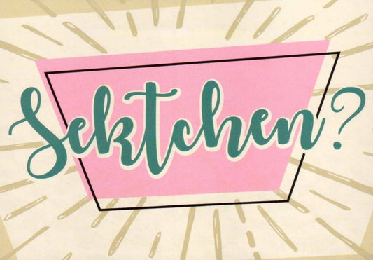 Freundschaftskarte mit Sekt - Design: "Cheers to Us" - Lustige Einladung & Geschenk, Spaßige Prost Celebration Card