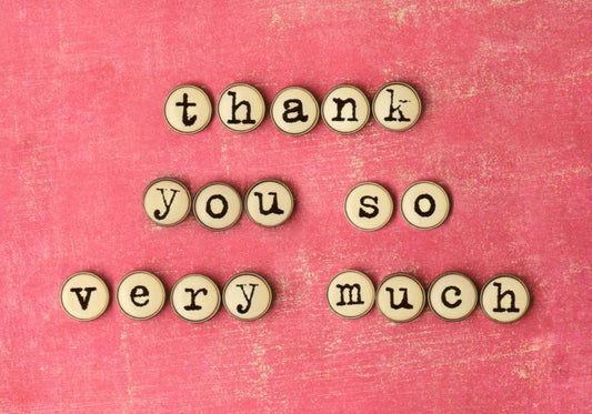 Freundschaftskarte "Thank You So Very Much" – Ausdruck der Dankbarkeit in stilvollem Design