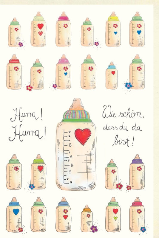 Geburtskarte Baby Premium: Willkommen auf der Welt!