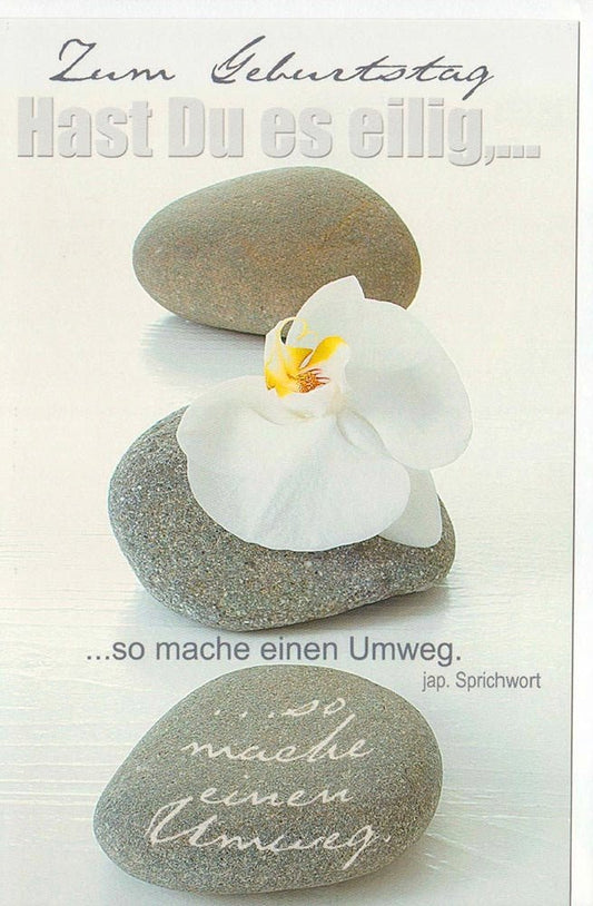 Geburtstagsgrußkarte: Umwege und Steine für einen besonderen Tag voller Überraschungen