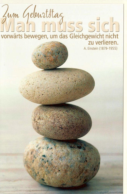 Geburtstagsgrußkarte - Vorwärtsstreben als Lebensmotto für einen besonderen Tag