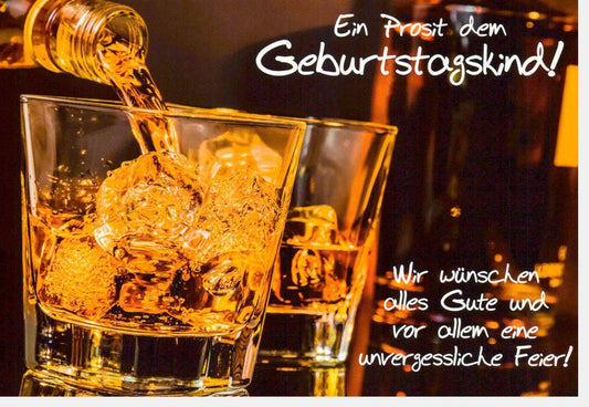 Geburtstagskarte - Cheers aufs Geburtstagskind! Bierglas - Design für Feier & Party, Jubiläumsgeschenk