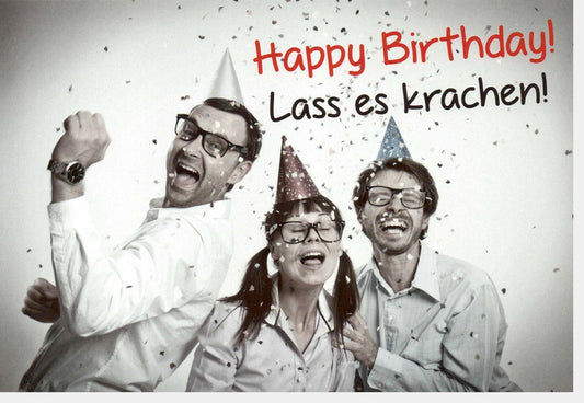 Geburtstagskarte - Fröhliche Glückwunschkarte mit Spruch, Konfetti & Spaß für eine unvergessliche Feier, Cheers zur Gratulation!