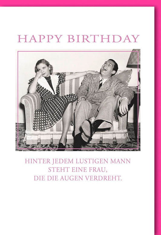 Geburtstagskarte – Humorvolle Vintage - Karte mit Witz und Ironie, Retro - Design für Männer und Frauen