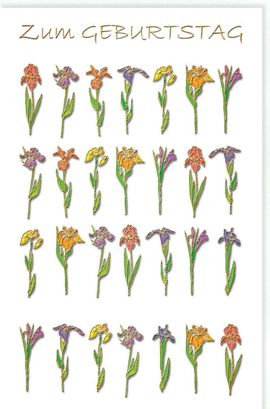 Geburtstagskarte mit Blumenmotiv - Florale Gratulationskarte für besondere Anlässe