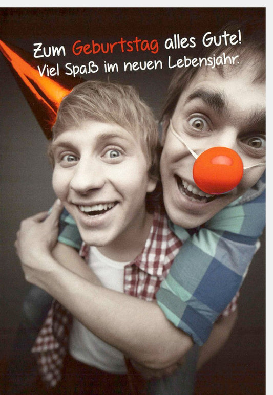 Geburtstagskarte mit Humor - Clown Motiv für Spaß & Freude, Witzige Überraschung zur Party, Lebensfreude & Freundschaft