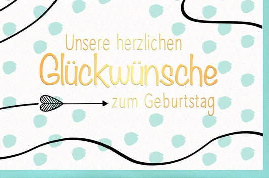Geburtstagskarte mit Pünktchen – Charmante Glückwunschkarte für den besonderen Ehrentag