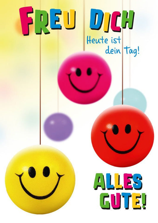 Geburtstagskarte mit Spruch: Heute ist dein Tag - Herzliche Glückwünsche und Freude schenken