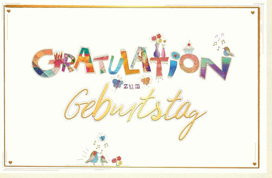 Geburtstagskarte Premium: Herzliche Geburtstagsgrüße in stilvollem Design