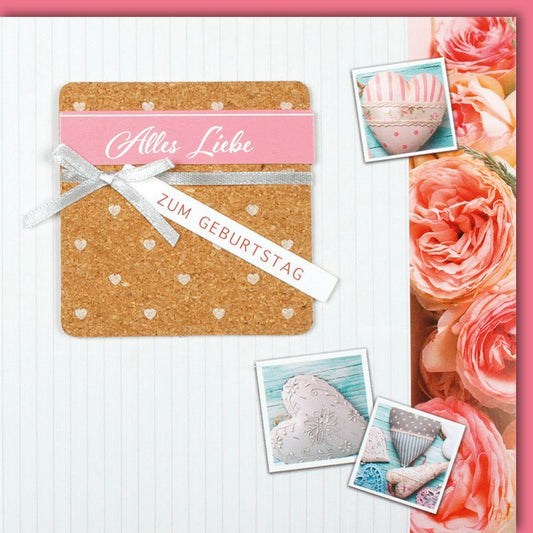 Geburtstagskarte quadratisch - Herzliche Wünsche für einen besonderen Tag
