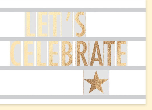 Geburtstagskarte - Stilvolle Glückwunschkarte mit Goldschrift und Sternen für besondere Anlässe