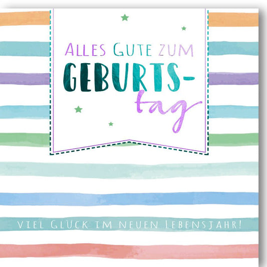 Geburtstagskarte: Viel Erfolg und Freude im neuen Lebensjahr