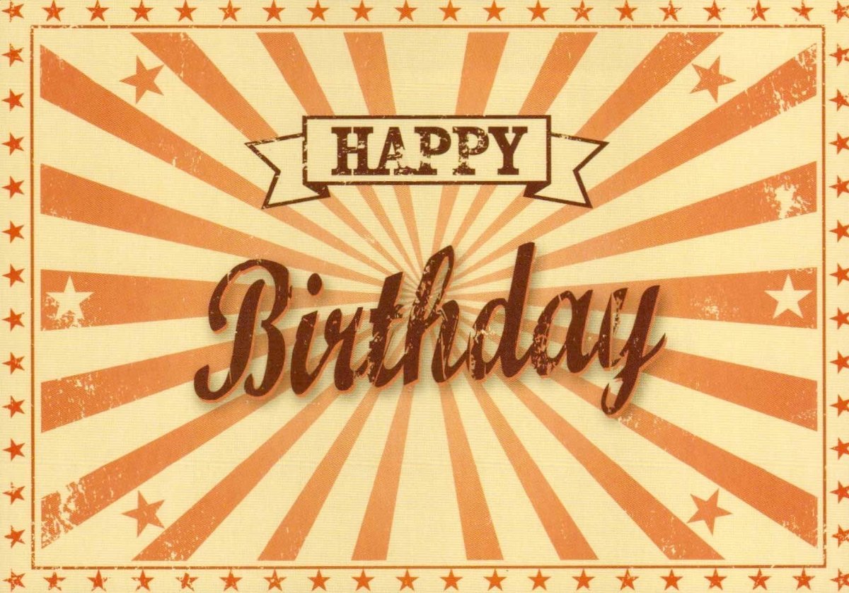 Geburtstagspostkarte im Retro - Stil – Fröhliche Geburtstagsgrüße mit Vintage - Charme