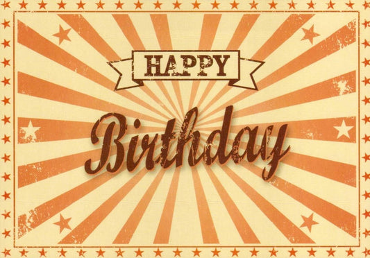 Geburtstagspostkarte im Retro - Stil – Fröhliche Geburtstagsgrüße mit Vintage - Charme