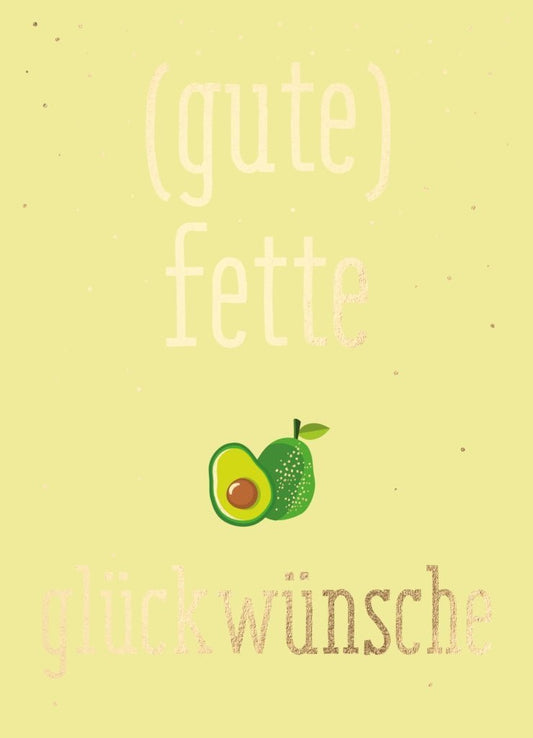 Geburtstagspostkarte mit Avocado - Spruch – Fröhliche und gesunde Glückwünsche senden
