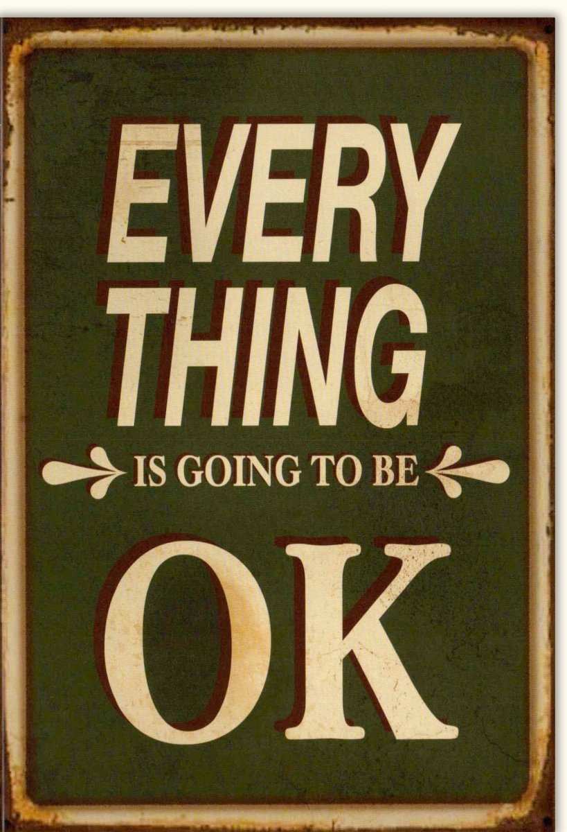 Genesungskarte zur Aufmunterung - Ermutigende Botschaften für Hoffnung und Zuversicht, Gute Besserung mit Optimismus und Kraft: "Everything Is Going to Be OK"