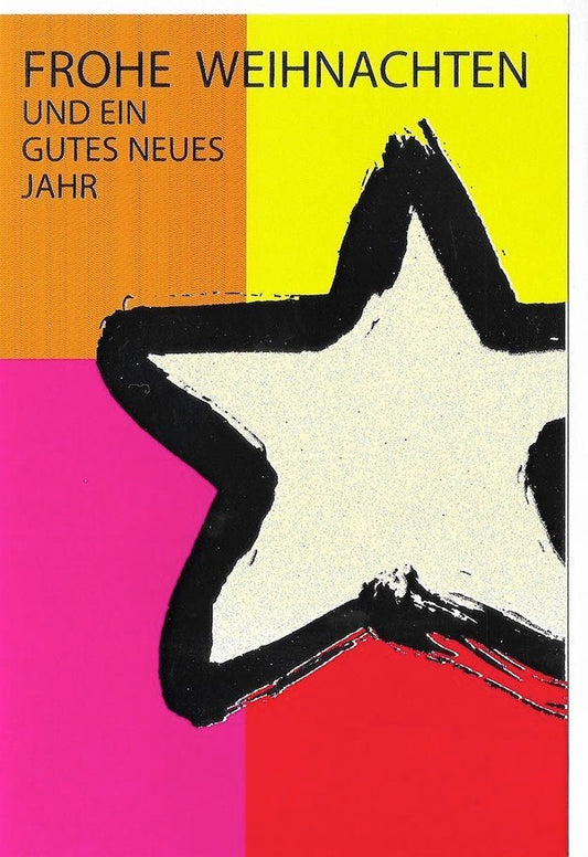 Geschäftliche Weihnachtskarte mit großem Stern in Premiumqualität