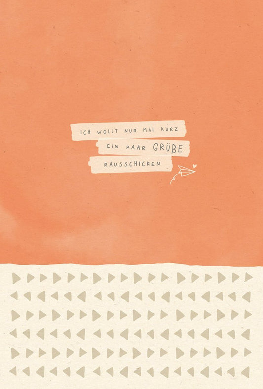 Grußkarte mit Sprüchen auf Zuckerrohrpapier, ideal für herzliche Grüße und besondere Botschaften